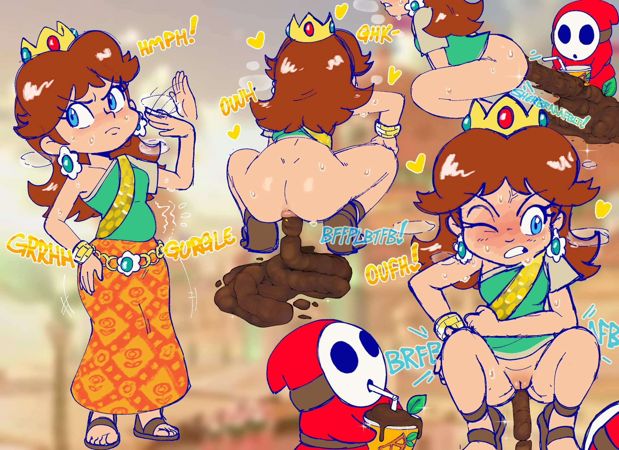 Princess Daisy Farting and Pooping — 47