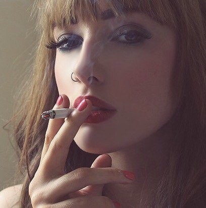 #2 Women With Bangs Smoking Cigarettes !!!! — 55