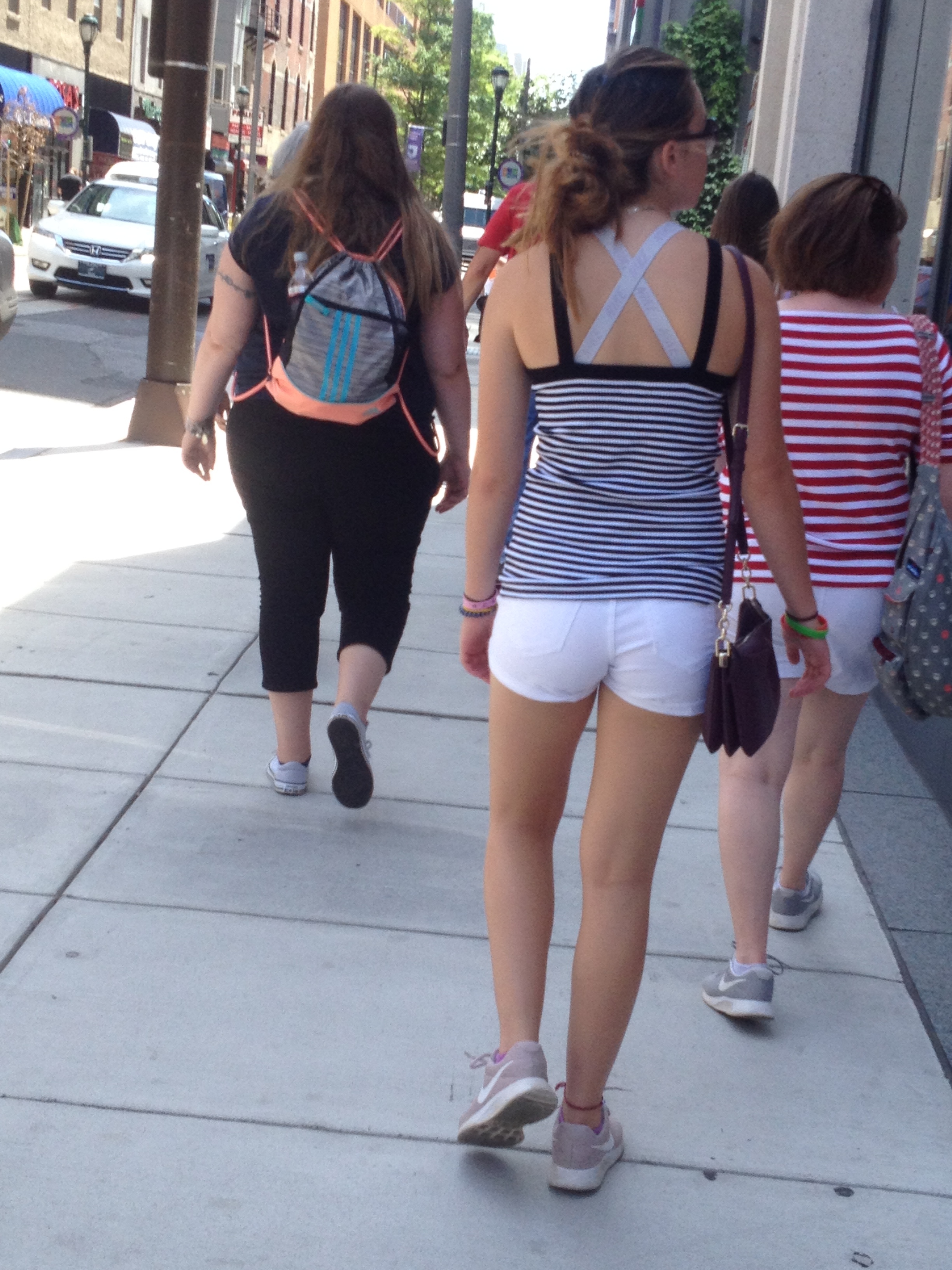 Candid Teen VPL in the City — 29