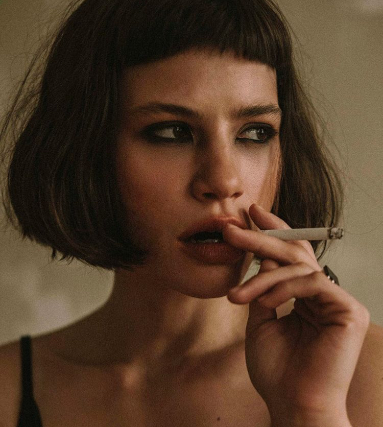 #2 Women With Bangs Smoking Cigarettes !!!! — 22