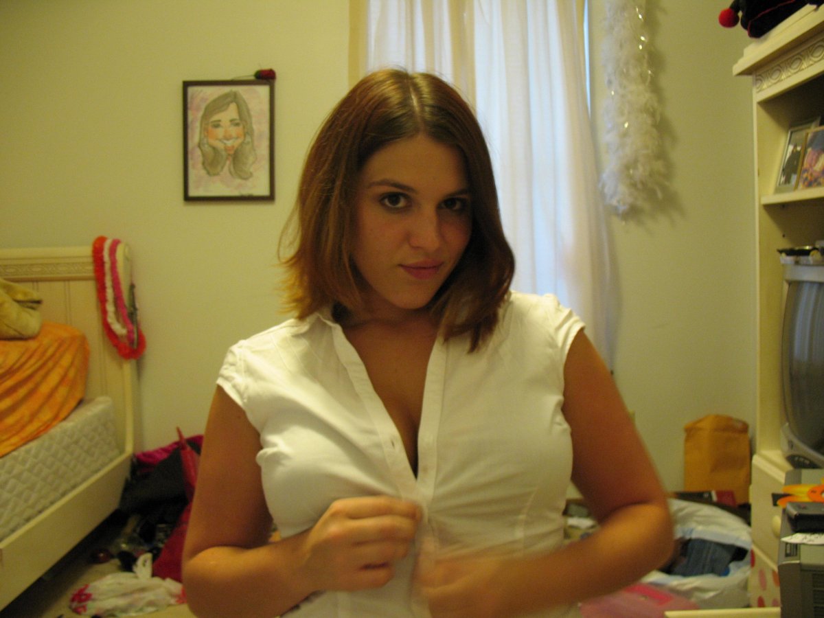 Dontleavethemayonnaiseout-White Shirt Black Bra — 30