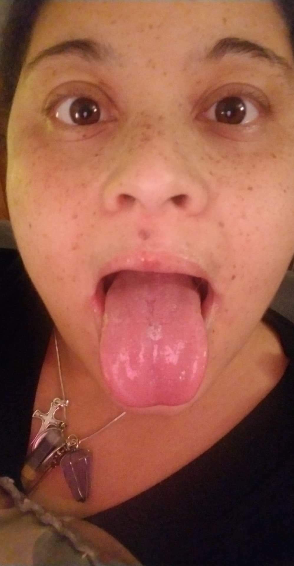 Cum all over my freckles and my tongue daddy! — 7