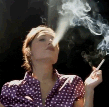 #10 GIFS Smoking Fetish Women Cigarettes!!! — 11