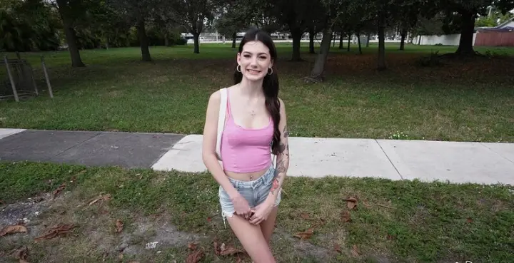 Sophie sold her bra and showed her tits to the boys in a white van, eventually engaging in sex on the bus as it drove through Miami. — 5