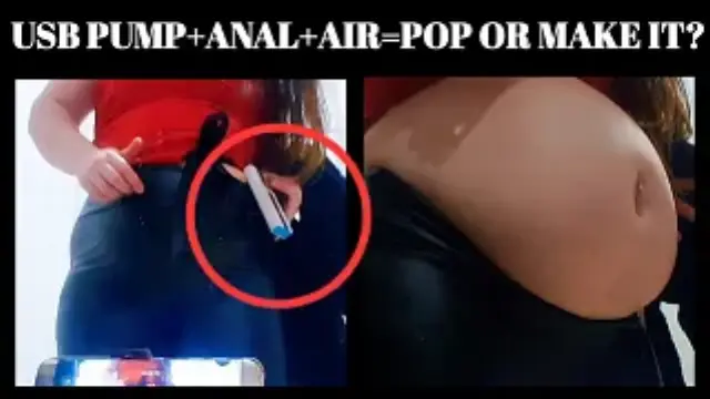 Secret belly inflation using an aquarium pump in a changing booth